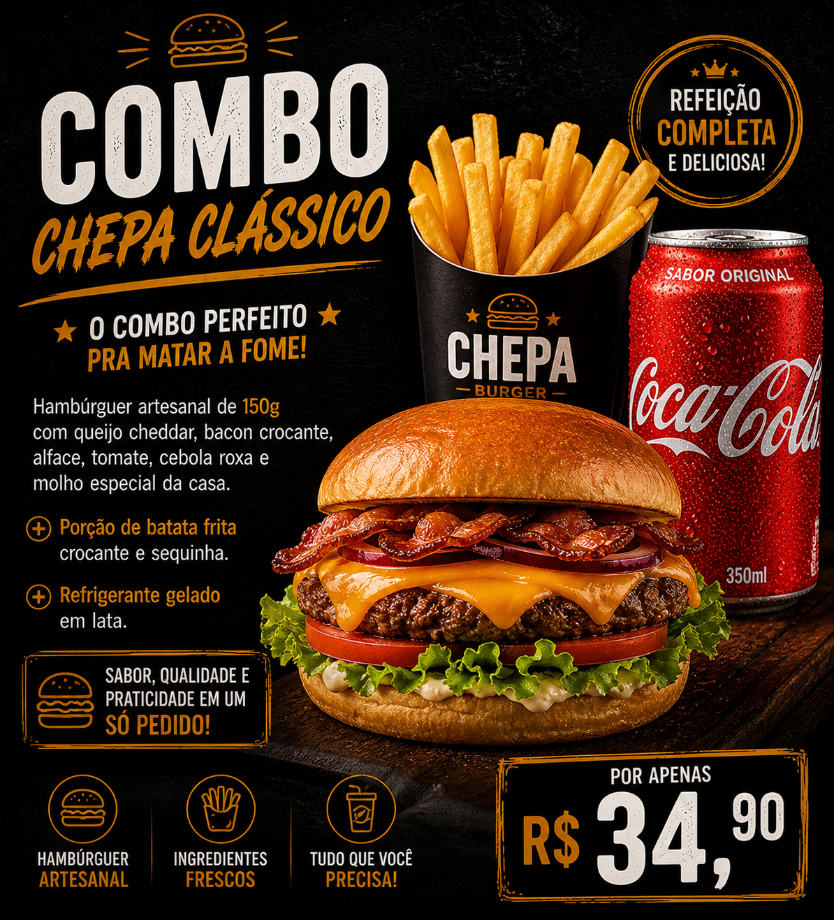 🍔🔥 Combo Chepa Clássico